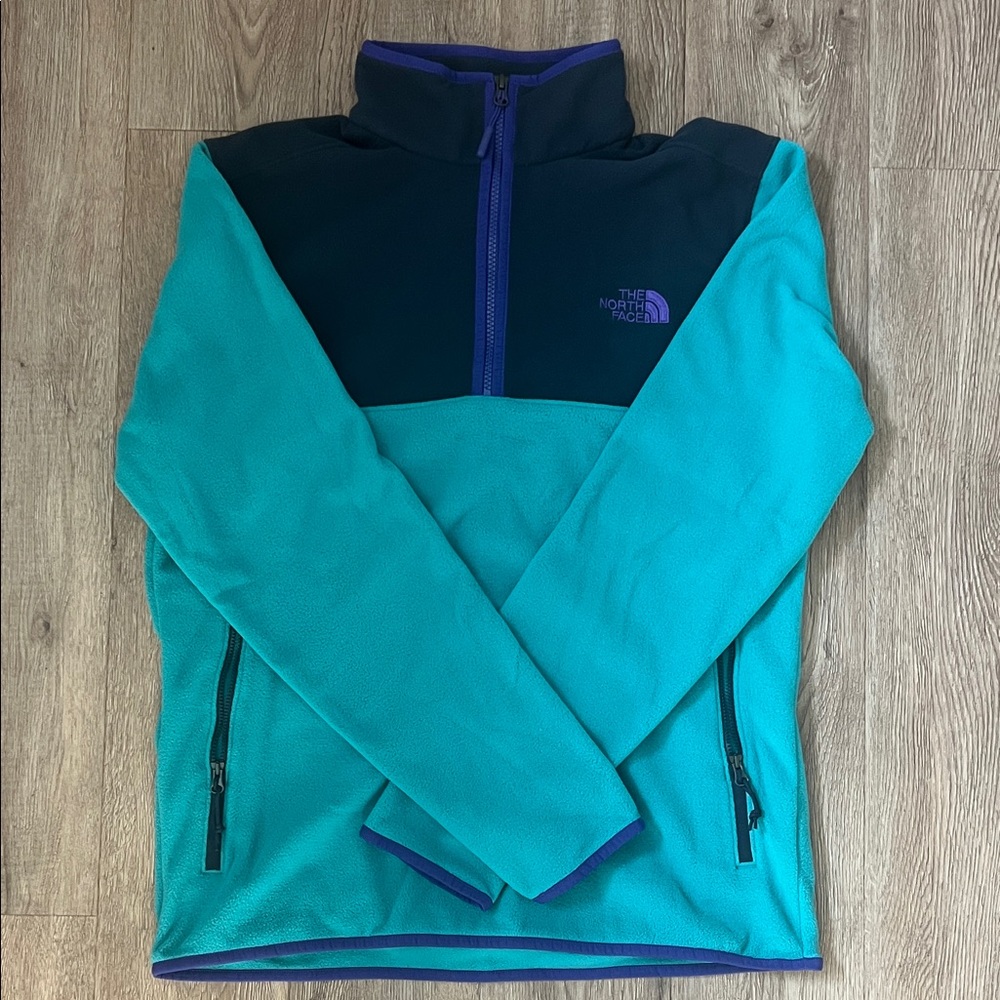 The North Face Turquoise and Navy Fleece Jacket